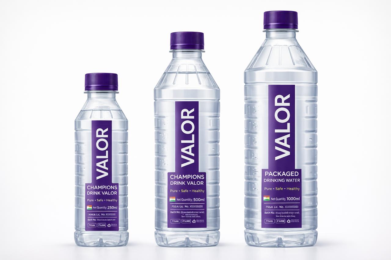 Pure packaged drinking water background